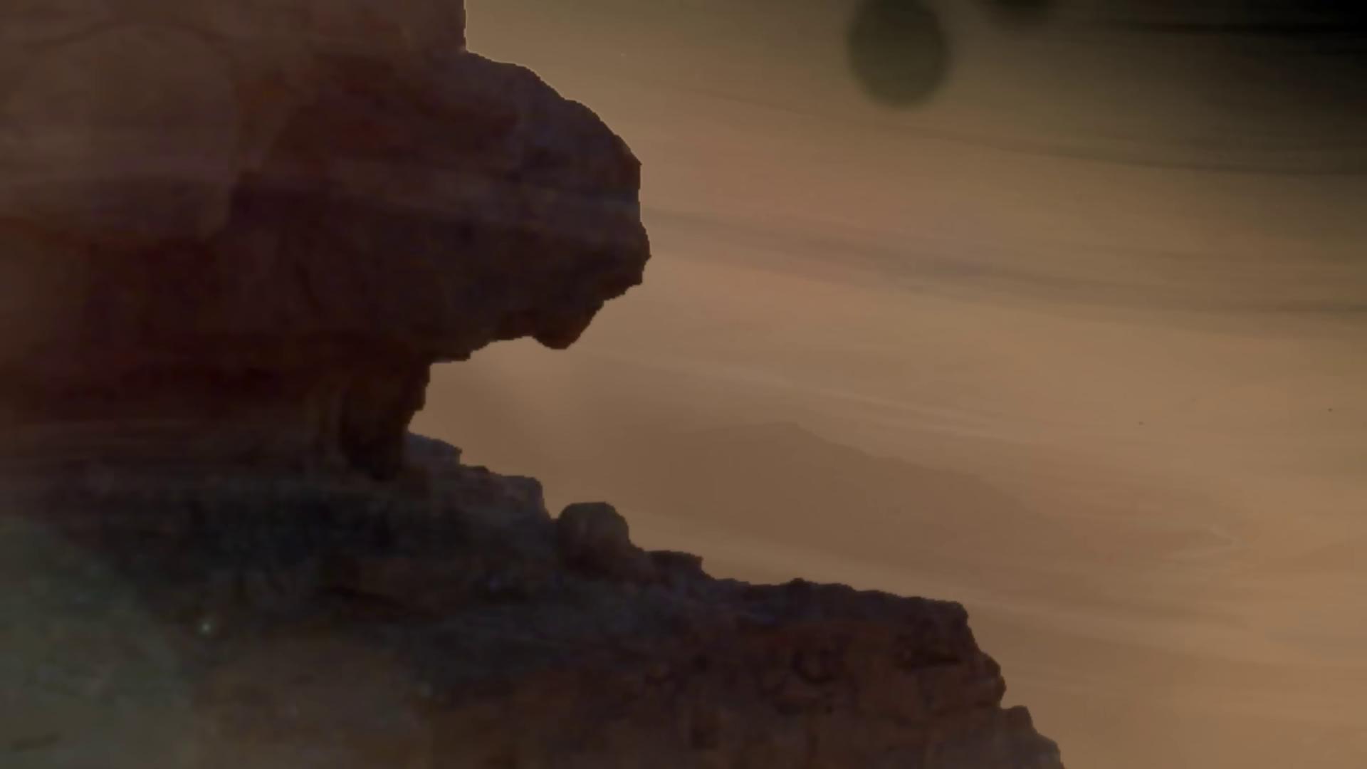 a rock in the water soft focus matte painting barsoom high quality matte painting still from movie dune highly detailed matte painting a detailed matte painting very beautiful matte painting intricate matte painting epic cinematic matte painting from a 2 0 1 9 sci fi 8 k movie matte painting finish amazing exquisite matte painting in matte painting